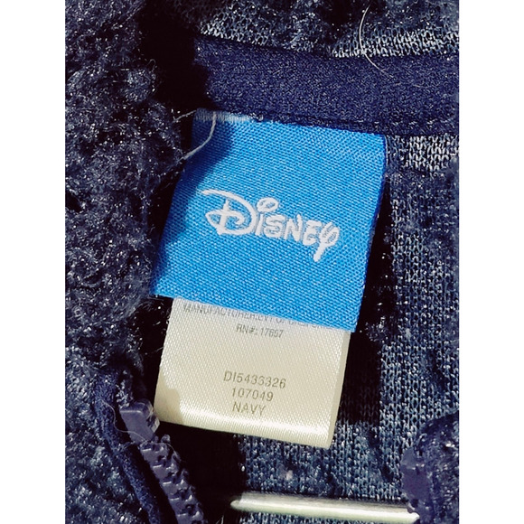 Disney Frozen Sherpa Jacket Size 4 Navy - Picture 5 of 8